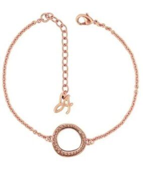 Adore NWT Organic Circle Bracelet Rose Gold Swarovski Crystals